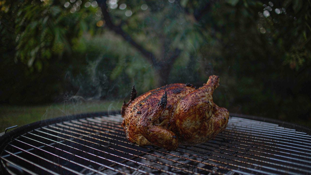 Hel kylling på grill
